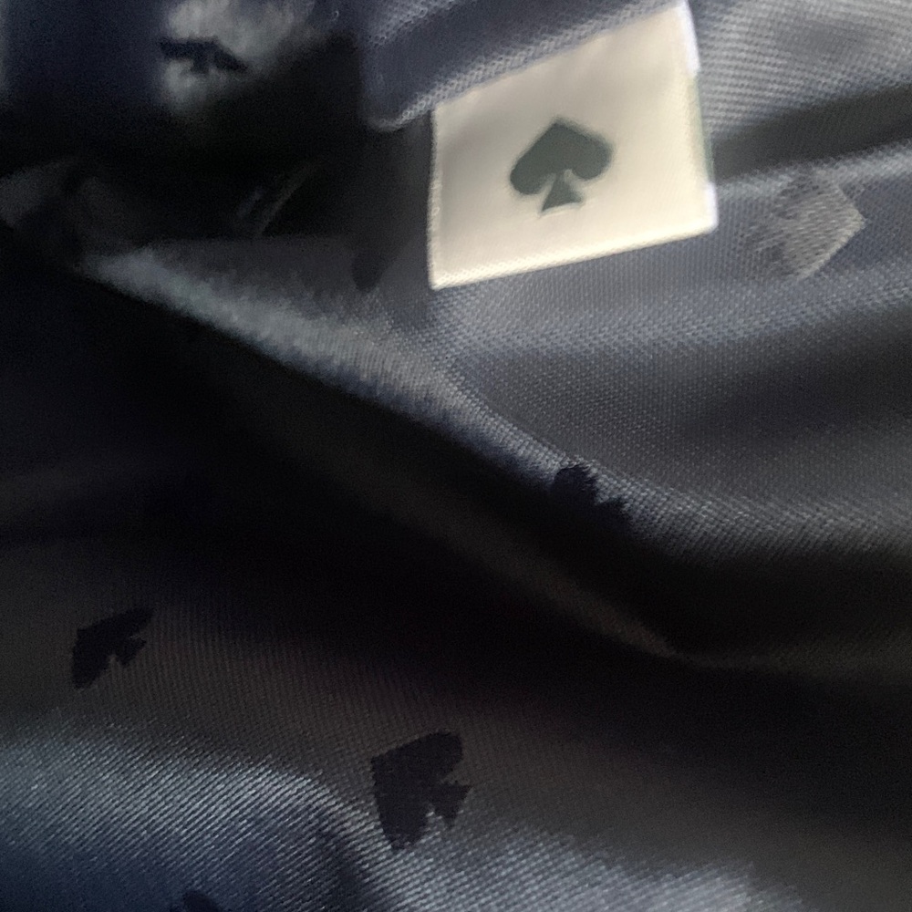 kate spade navy tote with leather straps - Picture 7 of 9